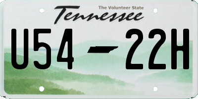 TN license plate U5422H