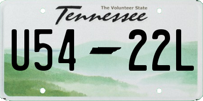 TN license plate U5422L
