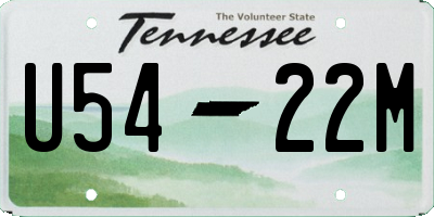 TN license plate U5422M