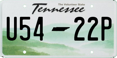 TN license plate U5422P