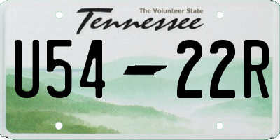 TN license plate U5422R