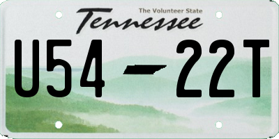 TN license plate U5422T