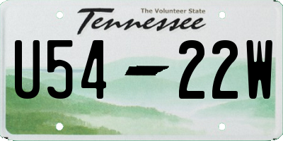 TN license plate U5422W