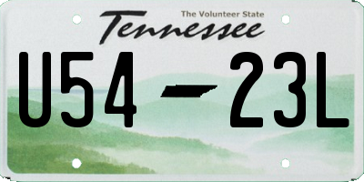 TN license plate U5423L