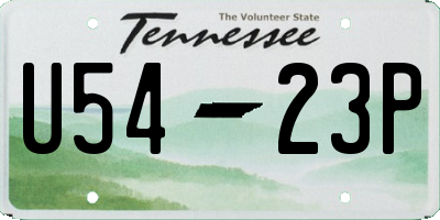 TN license plate U5423P
