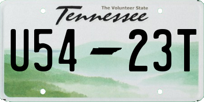 TN license plate U5423T