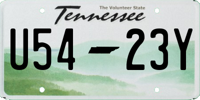TN license plate U5423Y