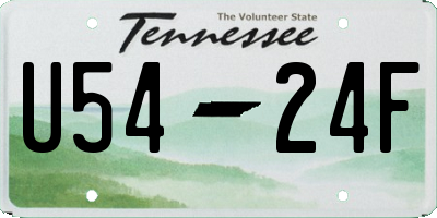 TN license plate U5424F