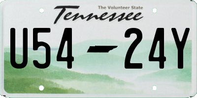TN license plate U5424Y
