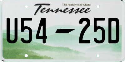TN license plate U5425D