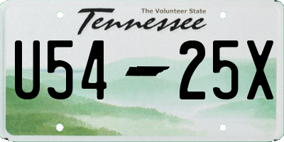 TN license plate U5425X