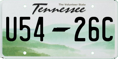 TN license plate U5426C