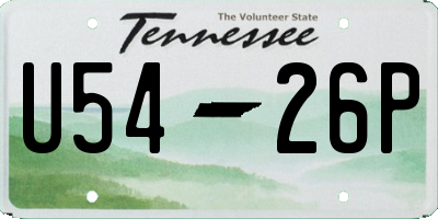 TN license plate U5426P