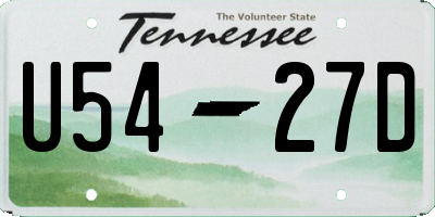 TN license plate U5427D