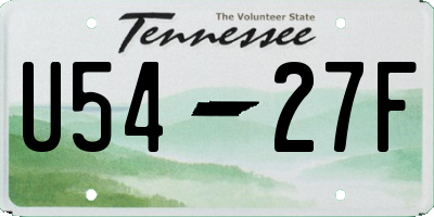 TN license plate U5427F