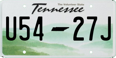 TN license plate U5427J