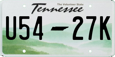 TN license plate U5427K