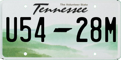 TN license plate U5428M