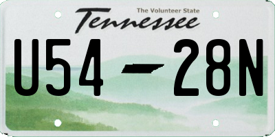 TN license plate U5428N
