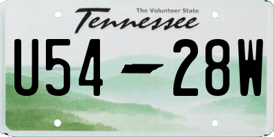 TN license plate U5428W