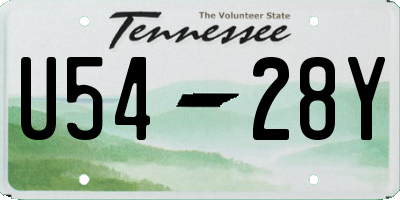 TN license plate U5428Y