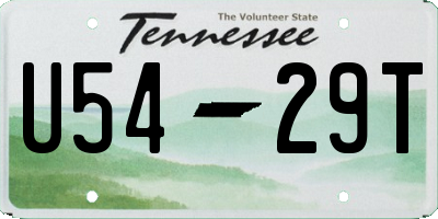 TN license plate U5429T