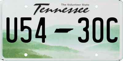 TN license plate U5430C