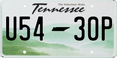 TN license plate U5430P