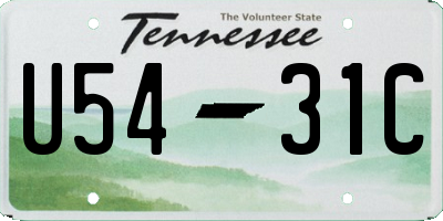 TN license plate U5431C