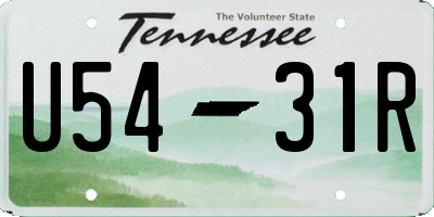 TN license plate U5431R