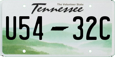 TN license plate U5432C