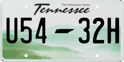 TN license plate U5432H