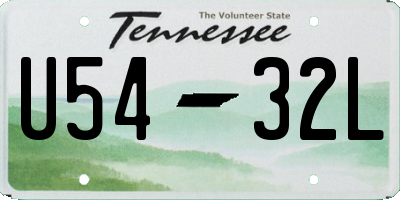 TN license plate U5432L