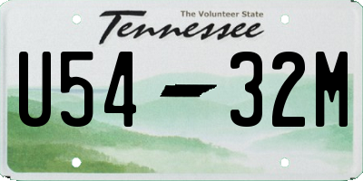 TN license plate U5432M