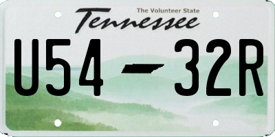 TN license plate U5432R