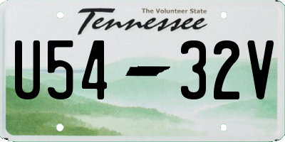 TN license plate U5432V