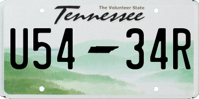 TN license plate U5434R