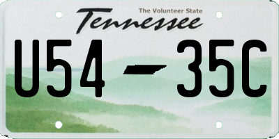 TN license plate U5435C