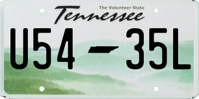 TN license plate U5435L