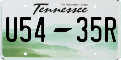TN license plate U5435R