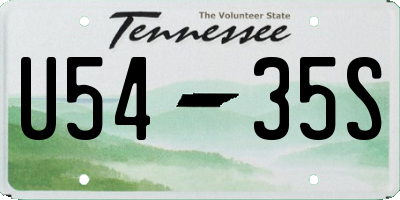 TN license plate U5435S