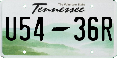 TN license plate U5436R