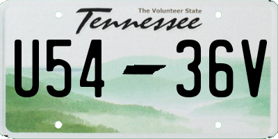 TN license plate U5436V