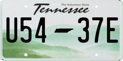 TN license plate U5437E