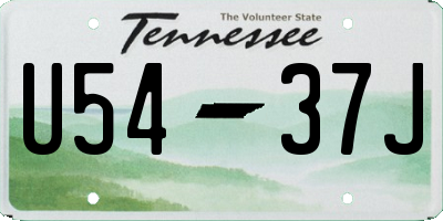 TN license plate U5437J