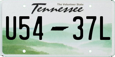 TN license plate U5437L