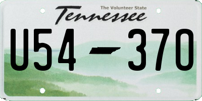 TN license plate U5437O