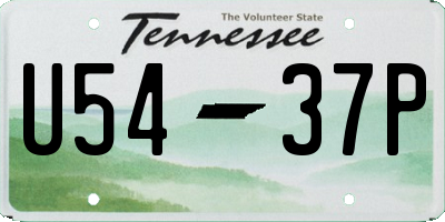 TN license plate U5437P