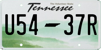 TN license plate U5437R
