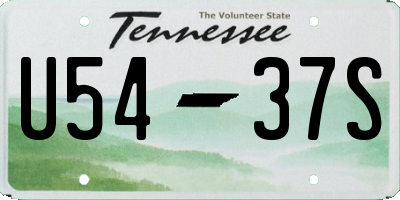 TN license plate U5437S